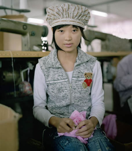 Girl in a Chinese toy factory